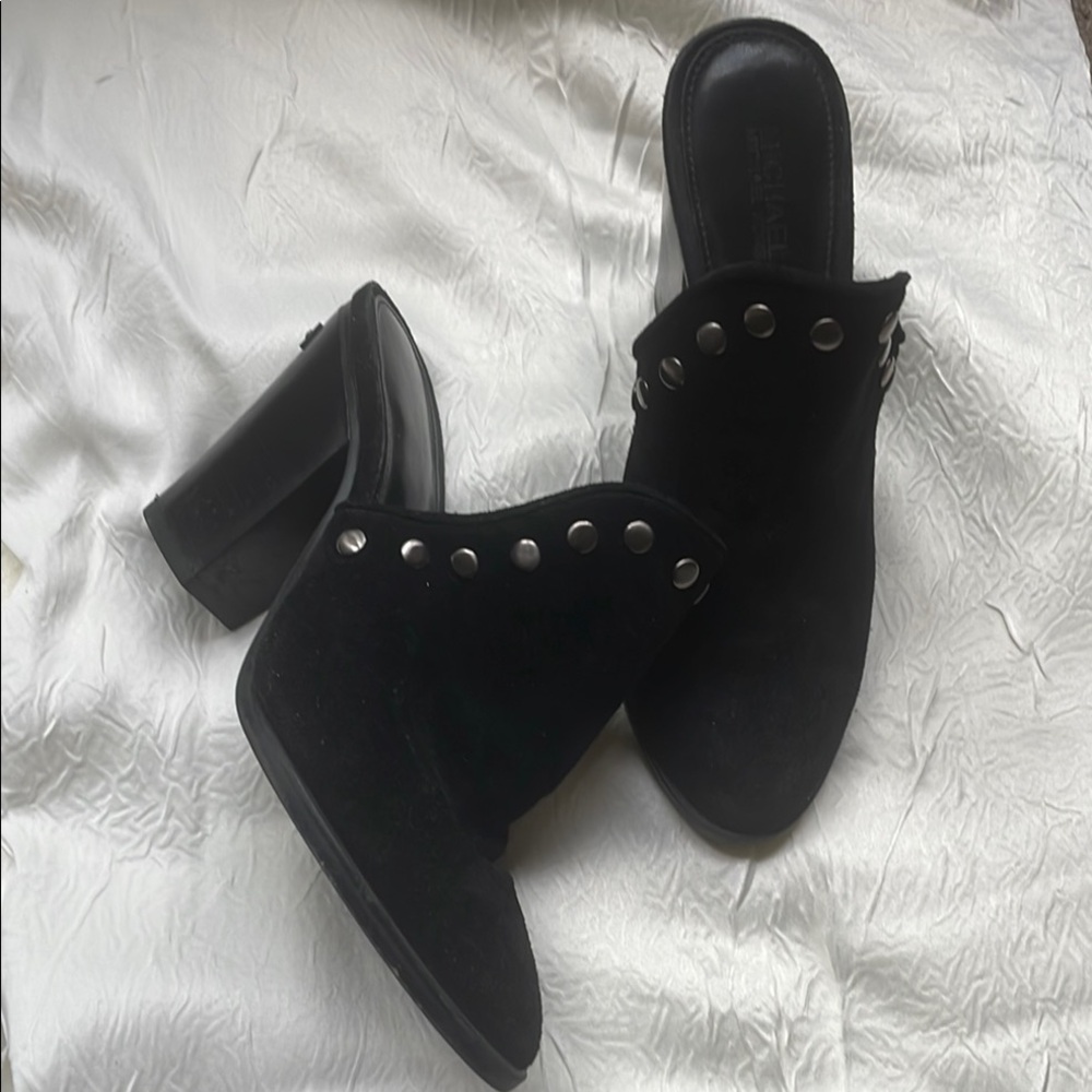 Michael Kors Black Studded Mules